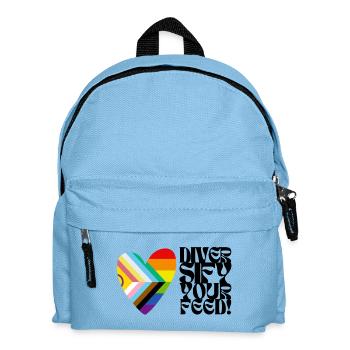 🌈♿ Diversifiez votre flux – Progress Pride&Disability - Sac à dos Enfant - bleu clair - Devant