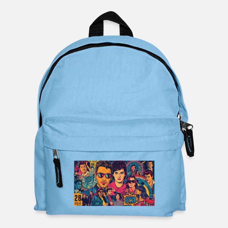 Pop-Symbole - Kinder Rucksack - Hellblau