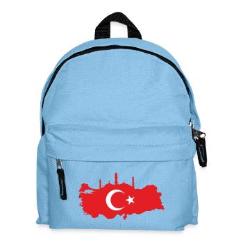 Carte turque avec silhouette de la mosquée - Sac à dos Enfant - bleu clair - Devant