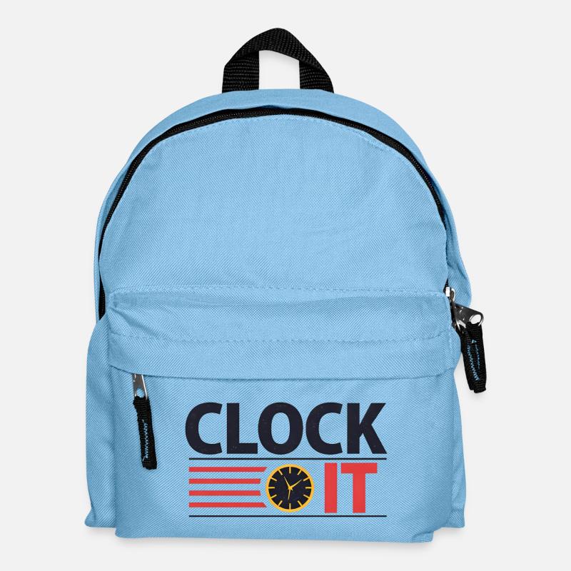 Clock It - Kids' Backpack - light blue