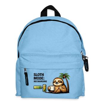 Trägheitsmodus Aufladen von Kaffee - Kinder Rucksack - Hellblau - Vorne