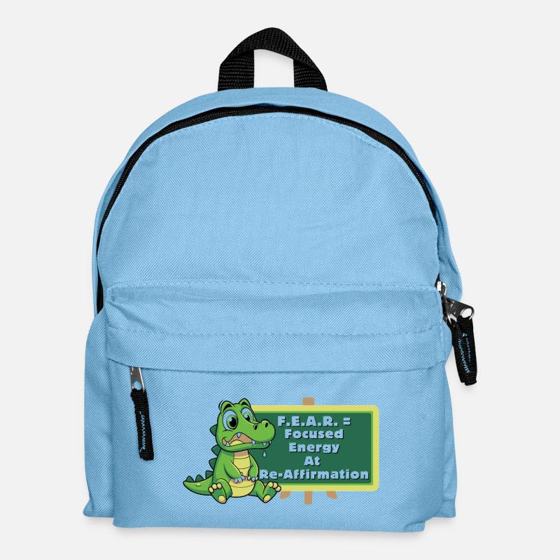 Crock : PEUR = Énergie Concentrée à la Réaffirmation - Sac à dos Enfant - bleu clair