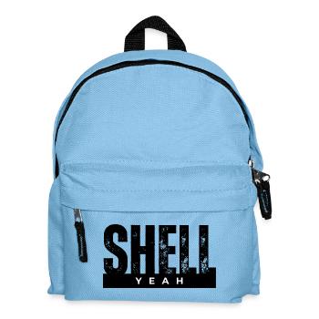 Yeah Bold Lettering on Black - Kids' Backpack - light blue - Front