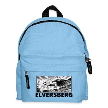 Fußball Panda Kaiserlinde Elversberg - Kinder Rucksack - Hellblau - Vorne