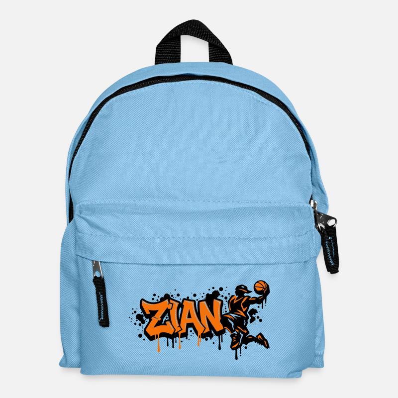 Zian Graffiti Dunk Orange - Kids' Backpack - light blue