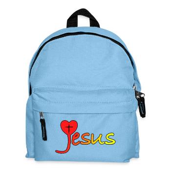 Heart Jesus Gradient - Kids' Backpack - light blue - Front