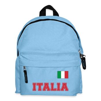 Italien Trikot Look - ITALIA mit Flagge Fahne - Kinder Rucksack - Hellblau - Vorne