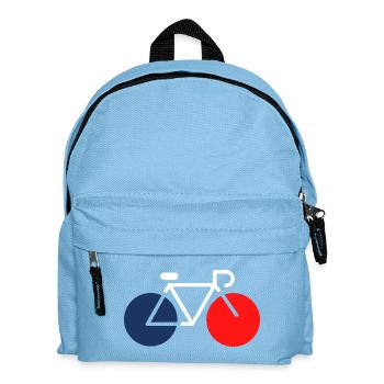 Bicycle white blue red - Kids' Backpack - light blue - Front