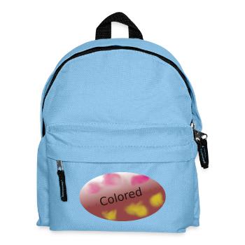 Couleurs pastel : motif de taches de couleur - Sac à dos Enfant - bleu clair - Devant
