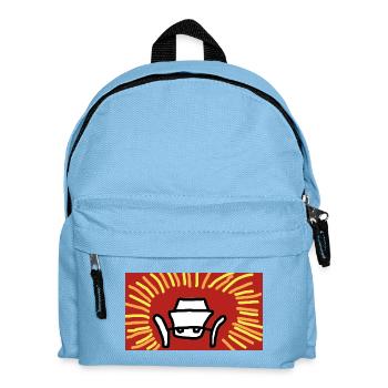 Auto-Figur Sonnenstrahlen - Kinder Rucksack - Hellblau - Vorne