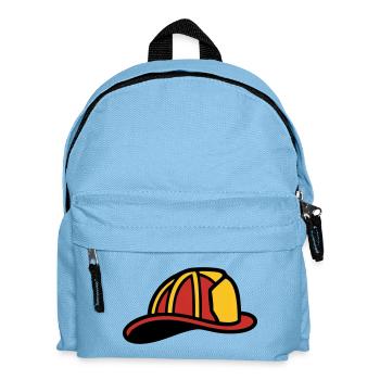 Firefighter Helmet Rescuer Icon - Kids' Backpack - light blue - Front