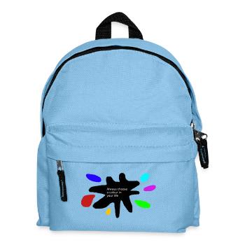Couleurs de vie : Éclaboussures de peinture - Sac à dos Enfant - bleu clair - Devant