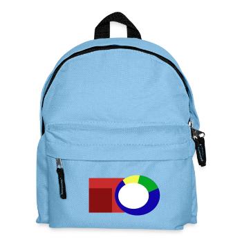 Abstrakte_Rundform_schubst_das_Eckige - Sac à dos Enfant - bleu clair - Devant