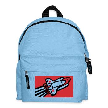 Space Shuttle Silhouette - Kids' Backpack - light blue - Front