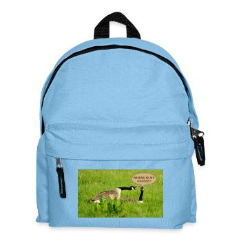 Gans - Wo ist mein Kaffee? - Kinder Rucksack - Hellblau - Vorne