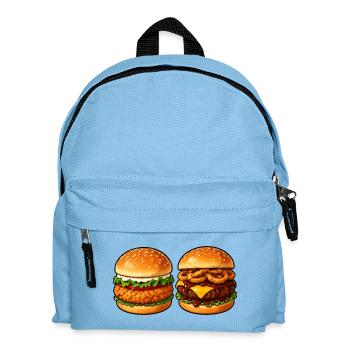 Burger Duett Käse & Knusper - Kinder Rucksack - Hellblau - Vorne