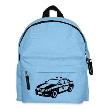 Polizei-Muscle-Car-Notfall - Kinder Rucksack - Hellblau - Vorne