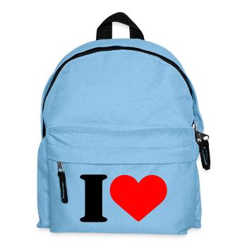 I LOVE - Kinder Rucksack - Hellblau - Vorne
