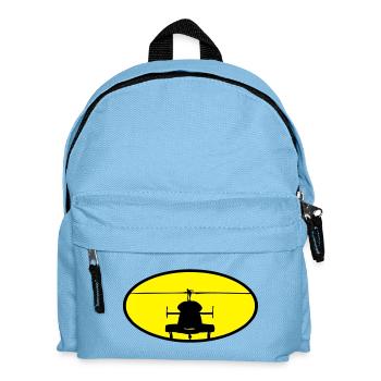 Hubschrauber Logo - Kinder Rucksack - Hellblau - Vorne