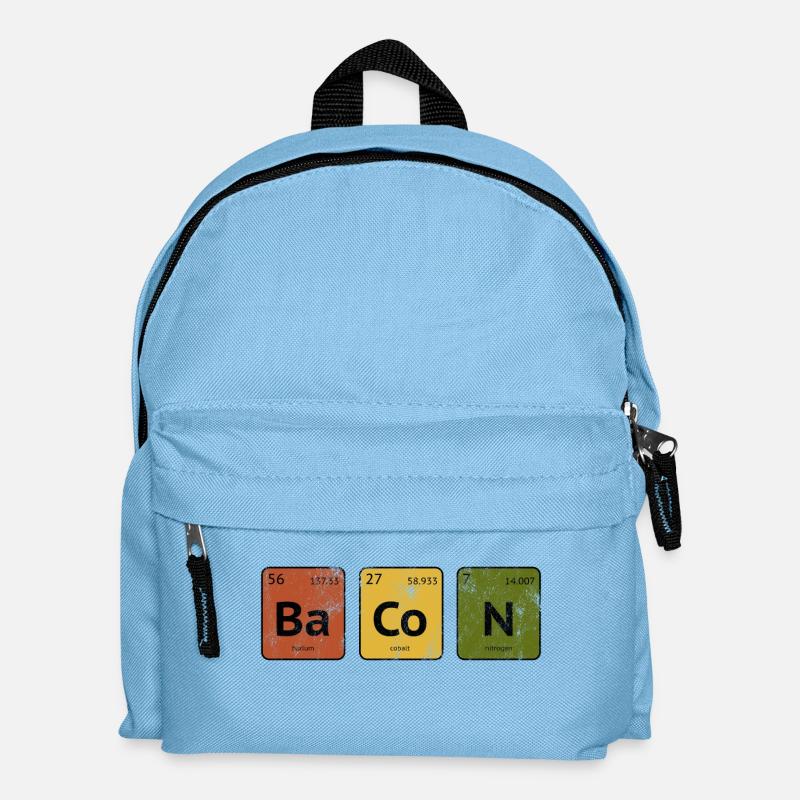 Periodensystem Bacon - Kinder Rucksack - Hellblau