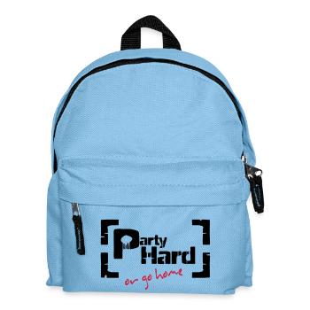 partyhard or go home - Kinder Rucksack - Hellblau - Vorne