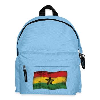 Ghanaian Flag with Vintage Effect Reggae - Kids' Backpack - light blue - Front