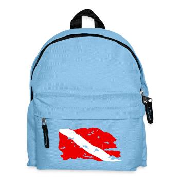 Drapeau Plongée Usé - Sac à dos Enfant - bleu clair - Devant