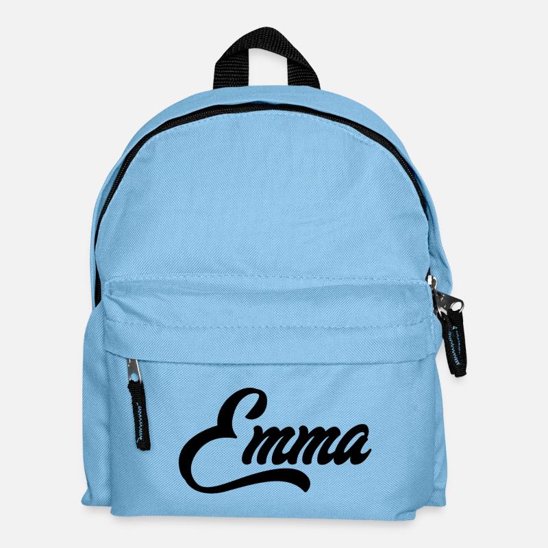 Emma Name  - Kinder Rucksack - Hellblau