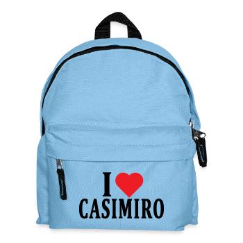 T-Shirt Ich liebe Casimiro T-Shirt Geschenkidee - Kinder Rucksack - Hellblau - Vorne