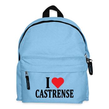 T-Shirt Ich liebe Castrense T-Shirt Geschenkidee - Kinder Rucksack - Hellblau - Vorne