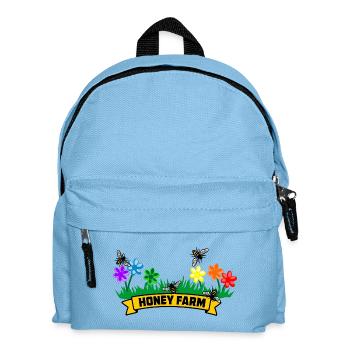 Ferme de miel avec des fleurs colorées - Sac à dos Enfant - bleu clair - Devant