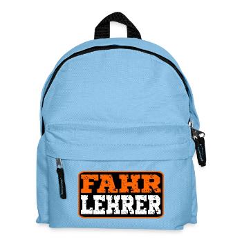 Geschenke für Fahrlehrer - Fahrschule Lehrer - Kinder Rucksack - Hellblau - Vorne