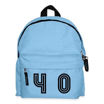 40. 40 ANS. 40e ANNIVERSAIRE. ANNIVERSAIRE 40 ANS. - Sac à dos Enfant - bleu clair - Devant