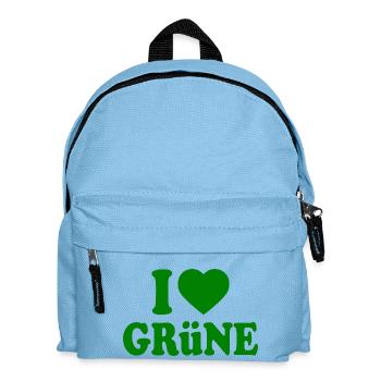I love grüne - Kinder Rucksack - Hellblau - Vorne