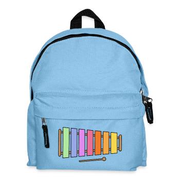Xylophone, graphique coloré - Sac à dos Enfant - bleu clair - Devant
