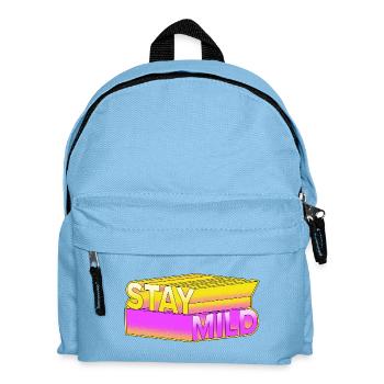 Stay Mild - Look rétro néon 3D - Sac à dos Enfant - bleu clair - Devant
