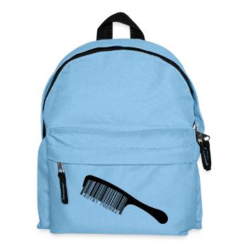 Illustration comb with barcode - Kids' Backpack - light blue - Front