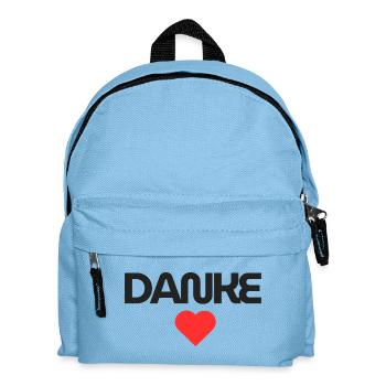 Hearty Thank You Design for Gratitude - Kids' Backpack - light blue - Front