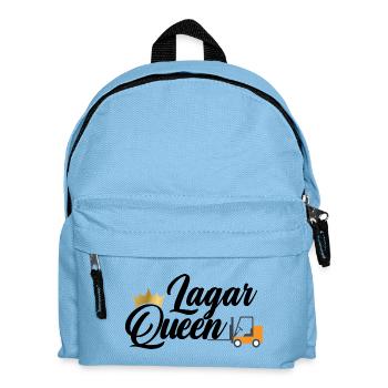 Lager Queen / Staplerfahrerin, Lagerist, Spedition - Kinder Rucksack - Hellblau - Vorne