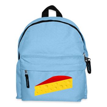 Cheese wedge with red rind - Kids' Backpack - light blue - Front