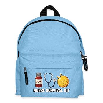 Krankenschwester Krankenpflegerin Kaffee - Kinder Rucksack - Hellblau - Vorne