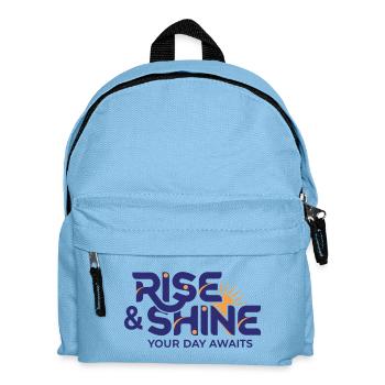 Lever et briller - Objectifs de la routine matinale - Sac à dos Enfant - bleu clair - Devant