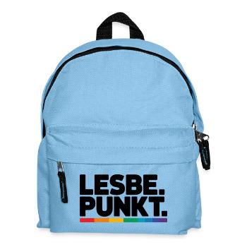 Lesbian Point Proud Lesbian Pride Saying LGBT CSD - Kids' Backpack - light blue - Front