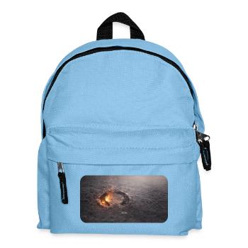Hoof track in the ash floor - Kids' Backpack - light blue - Front