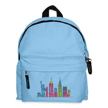 New York City Skyline Liberty Line Art - Kids' Backpack - light blue - Front
