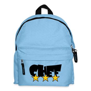 Chef Étoilé : Design 3 Étoiles Gastronomie - Sac à dos Enfant - bleu clair - Devant