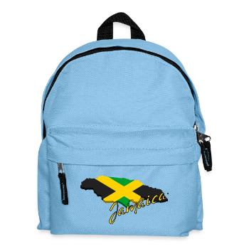 Map with the flag of Jamaica, I love Jamaica - Kids' Backpack - light blue - Front
