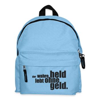 Der wahre Held... - Kinder Rucksack - Hellblau - Vorne
