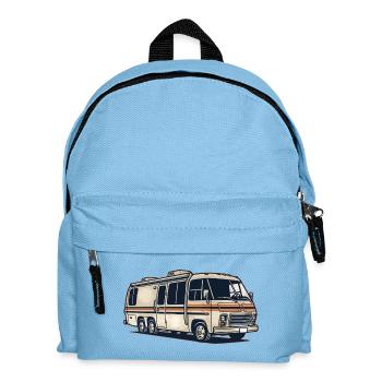 Mein Zuhause hat Räder - Kinder Rucksack - Hellblau - Vorne