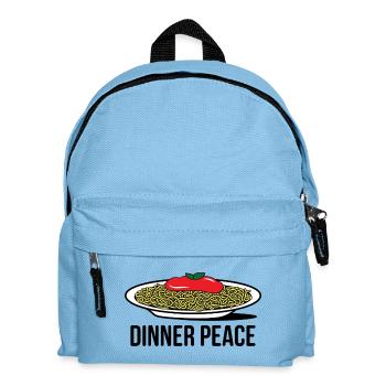 Pop Art spaghetti with tomato sauce  - Kids' Backpack - light blue - Front